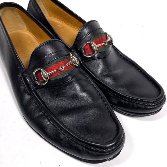 GUCCI Men's Vintage Black Leather Horsebit Loafers *AS IS* - Picture 7 of 15